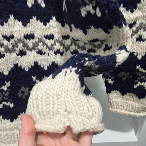 Vintage Handmade Global Rare sweater Mens/Womens Purple Mountain Co 100% wool XL - Picture 13 of 13